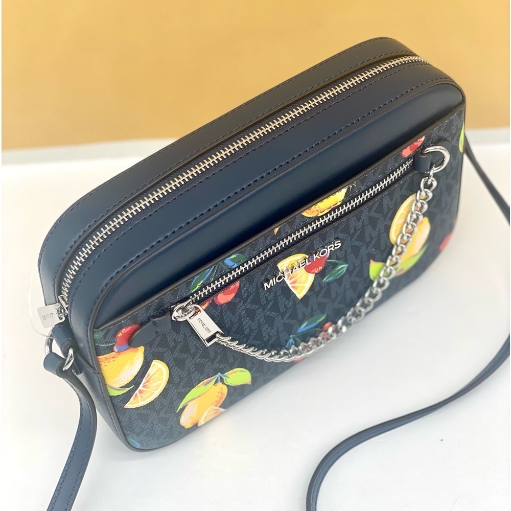 Michael Kors Large EW Zip Chain Crossbody Bag Admiral - Picture 11 of 12